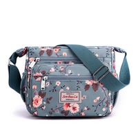 Women's Mini Nylon Flower Classic Style Zipper Crossbody Bag sku image 9