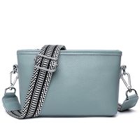 Women's Small Leather Solid Color Streetwear Square Zipper Shoulder Bag sku image 4