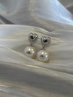 1 Pair Simple Style Heart Shape Plating Sterling Silver Drop Earrings main image 8