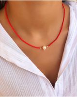 Sweet Simple Style Geometric Freshwater Pearl Glass Beaded Women's Necklace 1 Piece main image 5