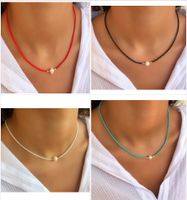 Sweet Simple Style Geometric Freshwater Pearl Glass Beaded Women's Necklace 1 Piece main image 1