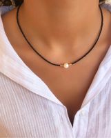 Sweet Simple Style Geometric Freshwater Pearl Glass Beaded Women's Necklace 1 Piece main image 4