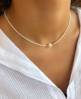 Sweet Simple Style Geometric Freshwater Pearl Glass Beaded Women's Necklace 1 Piece sku image 3