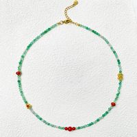 Ethnic Style Geometric Stone Copper Women's Necklace 1 Piece sku image 1