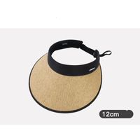 Unisex Casual Beach Solid Color Flat Eaves Sun Hat sku image 1