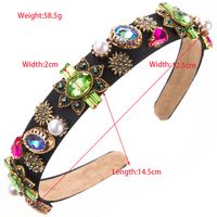 Women's Casual Modern Style Classic Style Color Block Alloy Inlay Rhinestones Hair Band main image 2