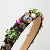 Women's Casual Modern Style Classic Style Color Block Alloy Inlay Rhinestones Hair Band main image 3