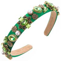 Women's Casual Modern Style Classic Style Color Block Alloy Inlay Rhinestones Hair Band sku image 2