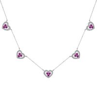 Sterling Silver Simple Style Classic Style Inlay U Shape Insect Heart Shape Zircon Pendant Necklace sku image 14
