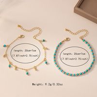 Vacation Color Block Alloy Plastic Women's Anklet main image 2