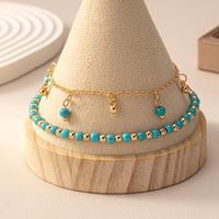 Vacation Color Block Alloy Plastic Women's Anklet main image 3
