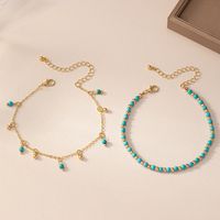 Vacation Color Block Alloy Plastic Women's Anklet main image 5