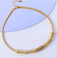 Titanium Steel 18K Gold Plated Simple Style Classic Style Plating Pearl Bracelets Necklace main image 5