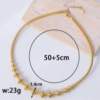 Titanium Steel 18K Gold Plated Simple Style Classic Style Plating Pearl Bracelets Necklace sku image 2