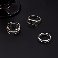 Hip-Hop Retro Solid Color Alloy Hollow Out Men's Jewelry Set main image 3