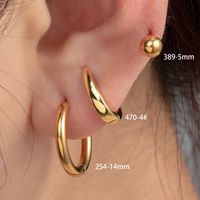 1 Piece Casual French Style Simple Style Round Copper Cartilage Earrings main image 1