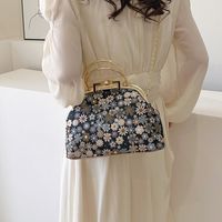 Women's Medium Nylon Ditsy Floral Vintage Style Classic Style Clasp Frame Handbag main image 4