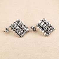 1 Pair Simple Style Geometric Polishing Hollow Out 201 Stainless Steel 18K Gold Plated Ear Studs sku image 9