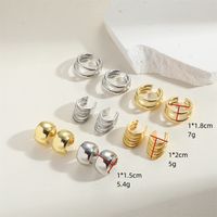 1 Pair Simple Style Ring Layered Copper Copper 14K Gold Plated Ear Cuffs main image 2
