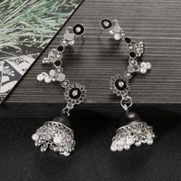 1 Pair Retro Classic Style Solid Color Inlay Zinc Alloy Pearl Zircon Drop Earrings main image 4