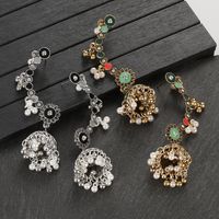 1 Pair Retro Classic Style Solid Color Inlay Zinc Alloy Pearl Zircon Drop Earrings main image 1