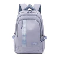 Waterproof 20 Inch Solid Color Casual School School Backpack main image 4