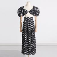 Holiday Daily Women's Streetwear Round Dots Polyester Contrast Binding Skirt Sets Skirt Sets main image 4