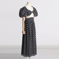 Holiday Daily Women's Streetwear Round Dots Polyester Contrast Binding Skirt Sets Skirt Sets main image 3