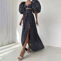 Holiday Daily Women's Streetwear Round Dots Polyester Contrast Binding Skirt Sets Skirt Sets main image 5