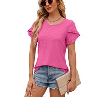 Women's T-shirt Short Sleeve T-Shirts Patchwork Streetwear Solid Color main image 5