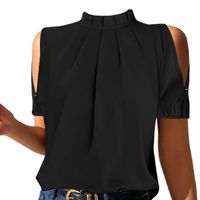 Women's T-shirt Short Sleeve Blouses Simple Style Solid Color main image 3