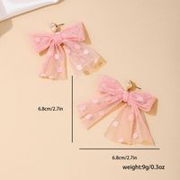 1 Piece Simple Style Classic Style Bow Knot Net Yarn 304 Stainless Steel Gauze Drop Earrings main image 5