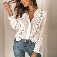 Women's Blouse Long Sleeve Blouses Simple Style Round Dots main image 1