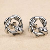 1 Pair Simple Style Geometric Polishing 201 Stainless Steel 18K Gold Plated Ear Studs sku image 1