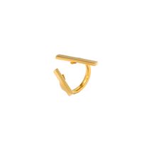 Titanium Steel 18K Gold Plated Elegant Hollow Out Solid Color Titanium Steel Rings main image 5