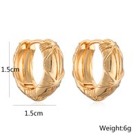 1 Pair Simple Style Commute Geometric Inlay Copper Zircon 18K Gold Plated White Gold Plated Earrings main image 2