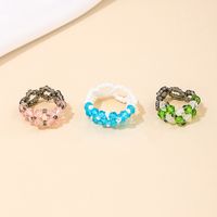 Simple Style Classic Style Color Block Glass Plating Inlay Zircon Women's Rings main image 2