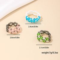 Simple Style Classic Style Color Block Glass Plating Inlay Zircon Women's Rings main image 6