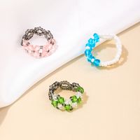Simple Style Classic Style Color Block Glass Plating Inlay Zircon Women's Rings main image 3