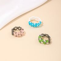 Simple Style Classic Style Color Block Glass Plating Inlay Zircon Women's Rings main image 5