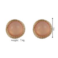 1 Pair IG Style Modern Style Classic Style Round Inlay Alloy Copper Glass Ear Studs main image 2