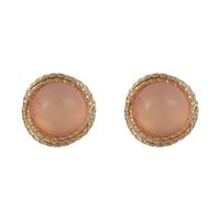 1 Pair IG Style Modern Style Classic Style Round Inlay Alloy Copper Glass Ear Studs main image 6