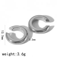 1 Pair Vintage Style Round Polishing Plating 304 Stainless Steel Ear Cuffs sku image 2