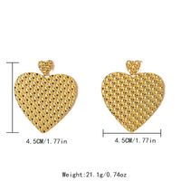 1 Pair IG Style Lady Korean Style Heart Shape Plating 304 Stainless Steel 14K Gold Plated Drop Earrings sku image 1