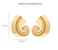 Lady Classic Style Spiral Zinc Alloy Plating Women's Ear Studs 1 Pair main image 2