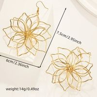 1 Pair Streetwear Elegant Flower Hollow Out Inlay 201 Stainless Steel Zinc Alloy Artificial Pearls Drop Earrings main image 4