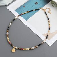Vacation Sweet Classic Style Geometric Shell Natural Stone Freshwater Pearl Women's Pendant Necklace main image 3