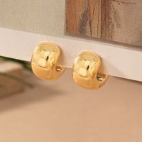 1 Pair Elegant Geometric Letter Water Droplets Arylic 14K Gold Plated Ear Studs main image 3