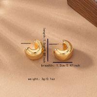 1 Pair Elegant Geometric Letter Water Droplets Arylic 14K Gold Plated Ear Studs main image 2