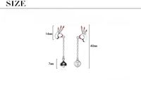 1 Pair Simple Style Hand Heart Shape Asymmetrical Tassel Copper White Gold Plated Drop Earrings main image 2